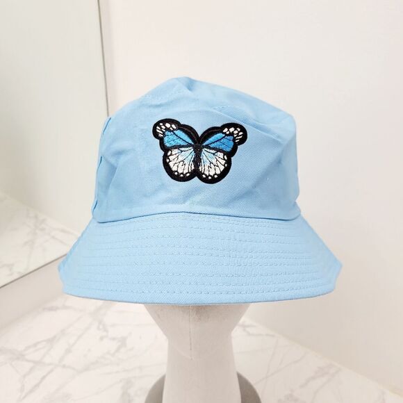 Brand New Blue Butterfly Bucket Hat - Picture 1 of 5